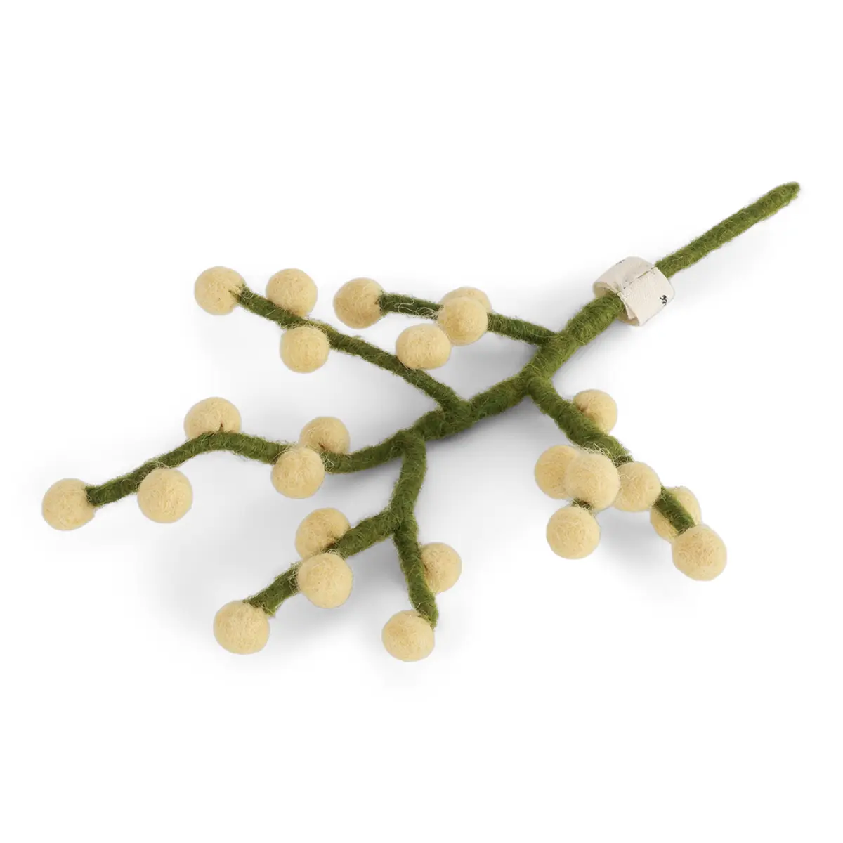 Gry & Sif Filzblumen Zweig „Dusty Light Yellow Berries“ H19cm