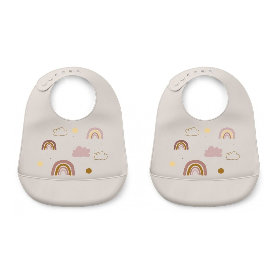 Liewood Tilda Silikon Lätzchen „Rainbow love sandy“, 2er Set