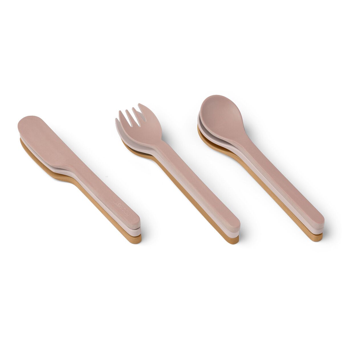 Liewood Ryan Kinderbesteck „Rose multi mix“, aus PLA, 9er-Set