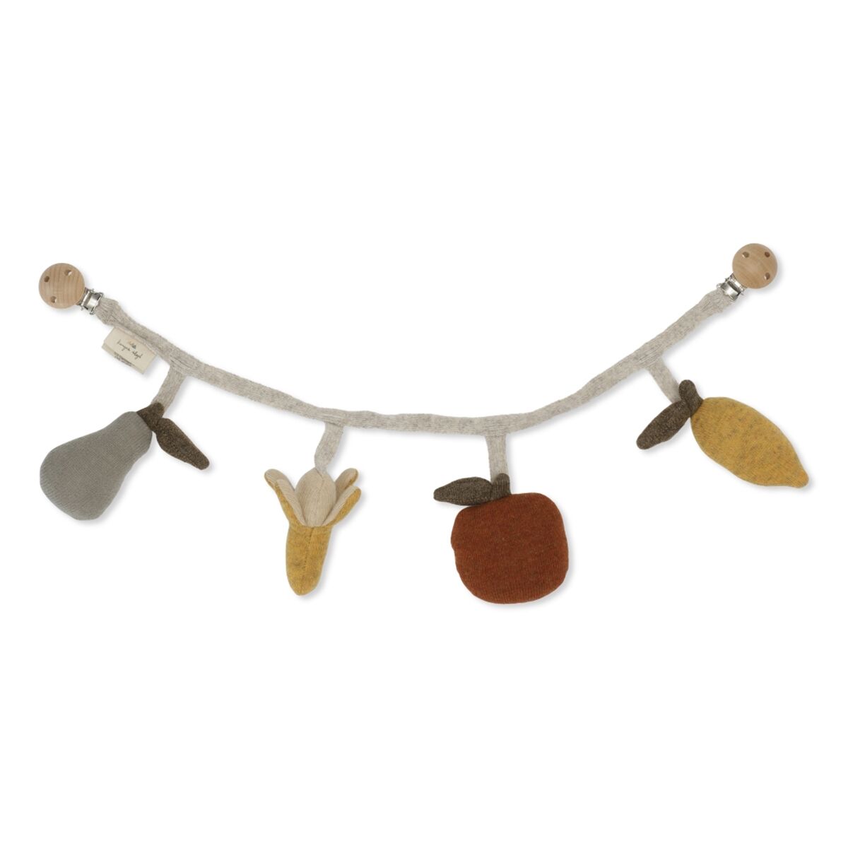 DELISTED Konges Sløjd Kinderwagenkette „Früchte“, Lammwolle, L45cm