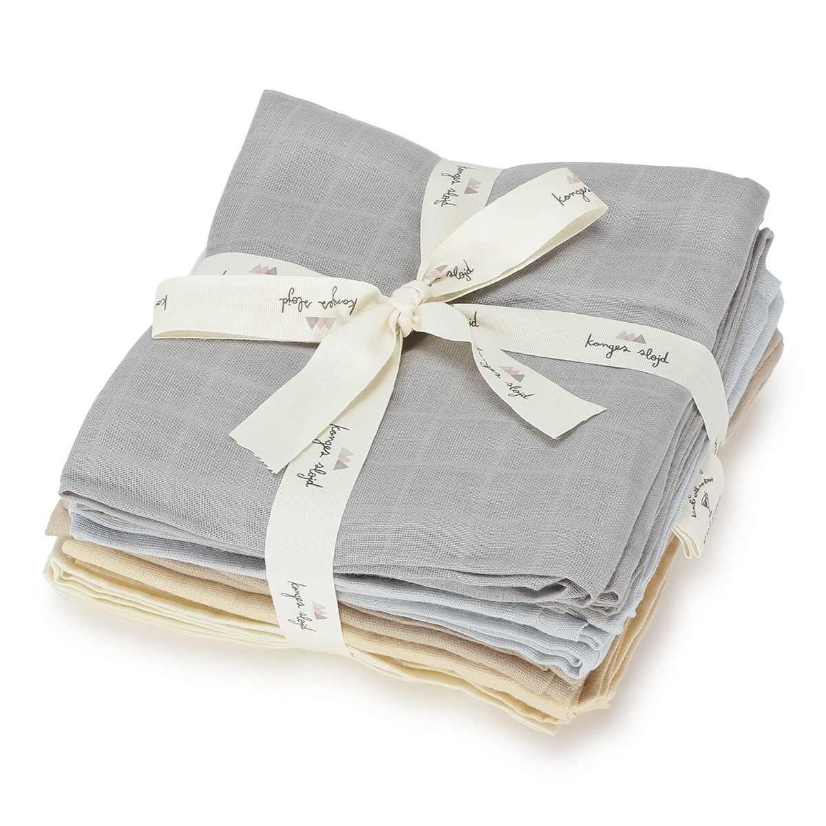 DELISTED Konges Sløjd Musselin Tuch-Set „Blue Shades“, 65cm, 10er-Set