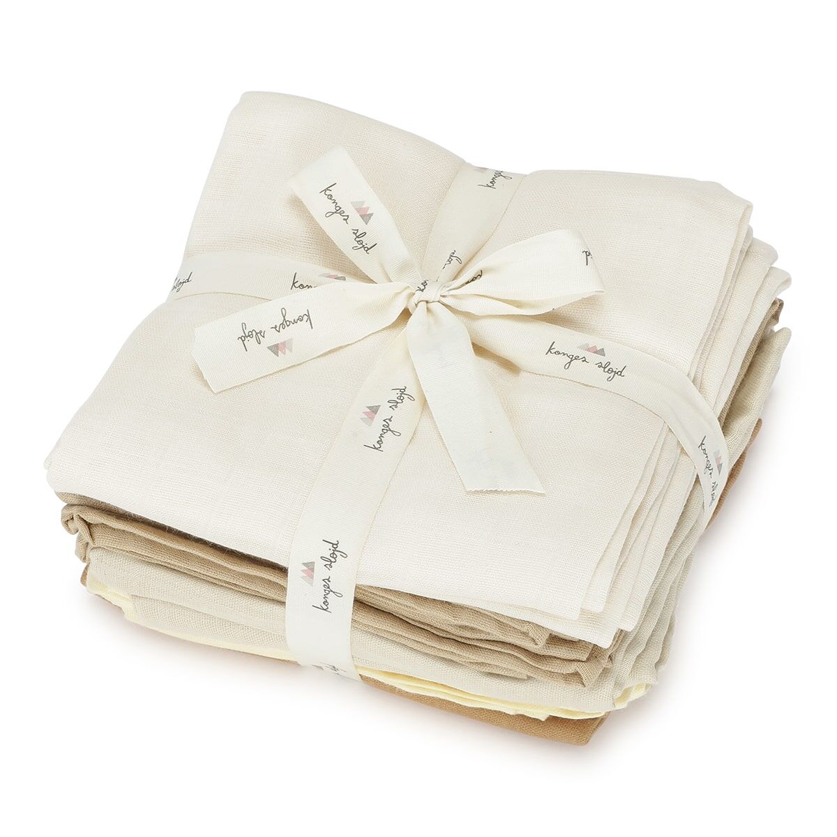 DELISTED Konges Sløjd Musselin Tuch-Set „Nature Shades“, 65cm, 10er-Set