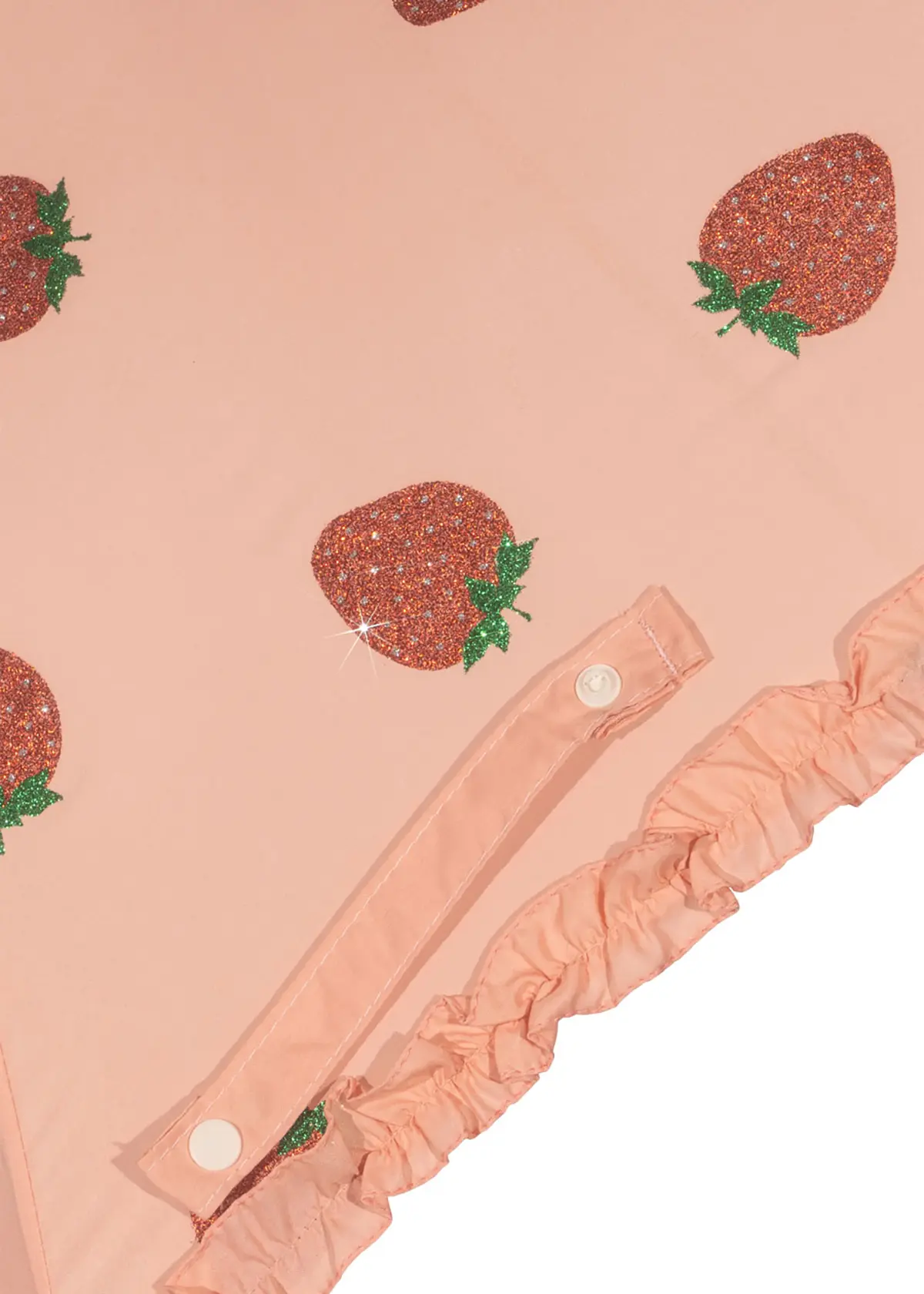Konges Sløjd Kinder-Regenschirm „Strawberry Glitter“, L69cm – Bild 3
