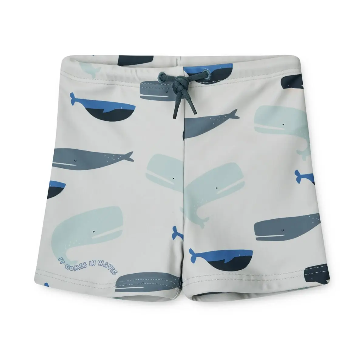Liewood Otto Kinder-Badehose „Whales / Cloud blue“, LSF 50+