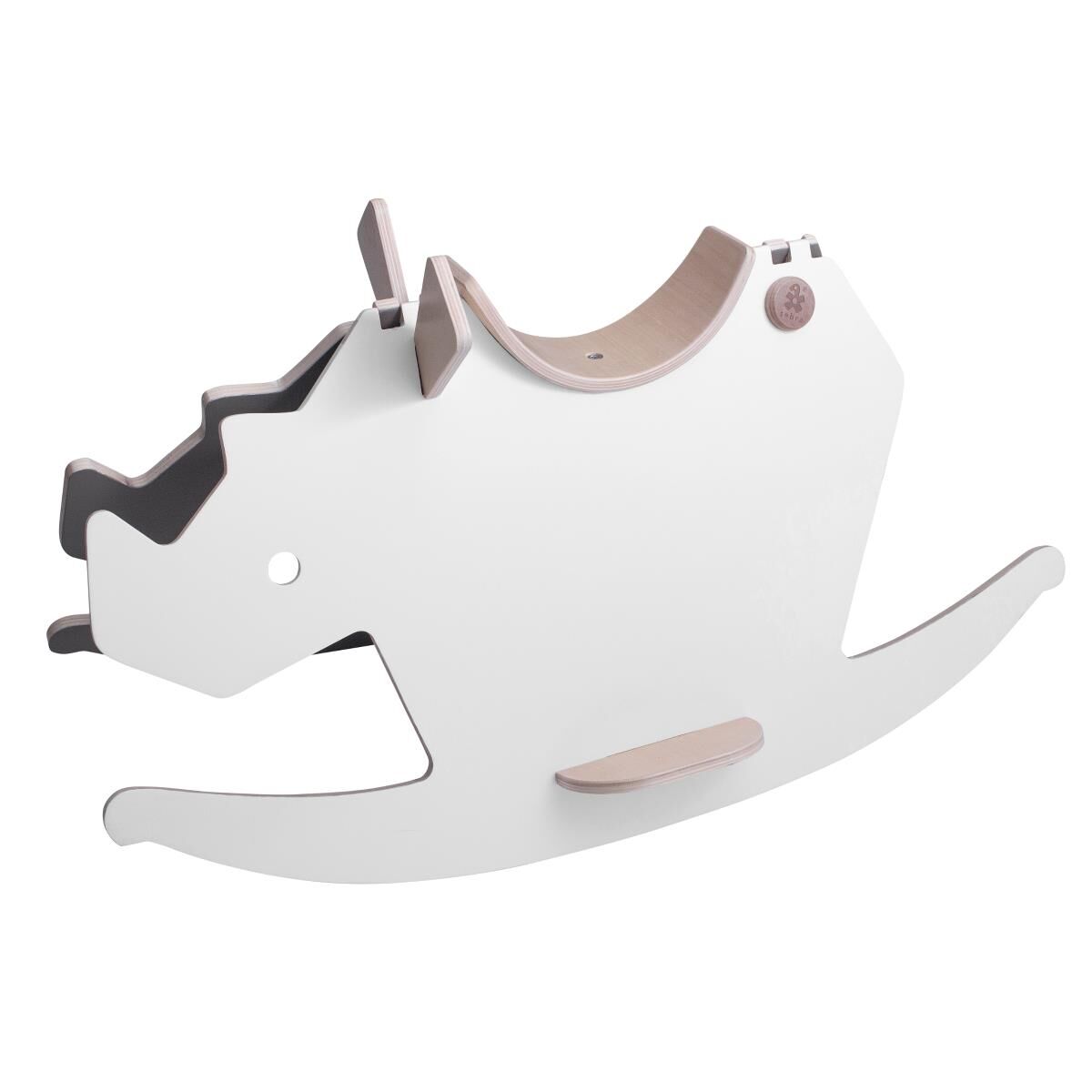 Sebra Schaukelpferd aus Holz, I Rock, Nashorn 01