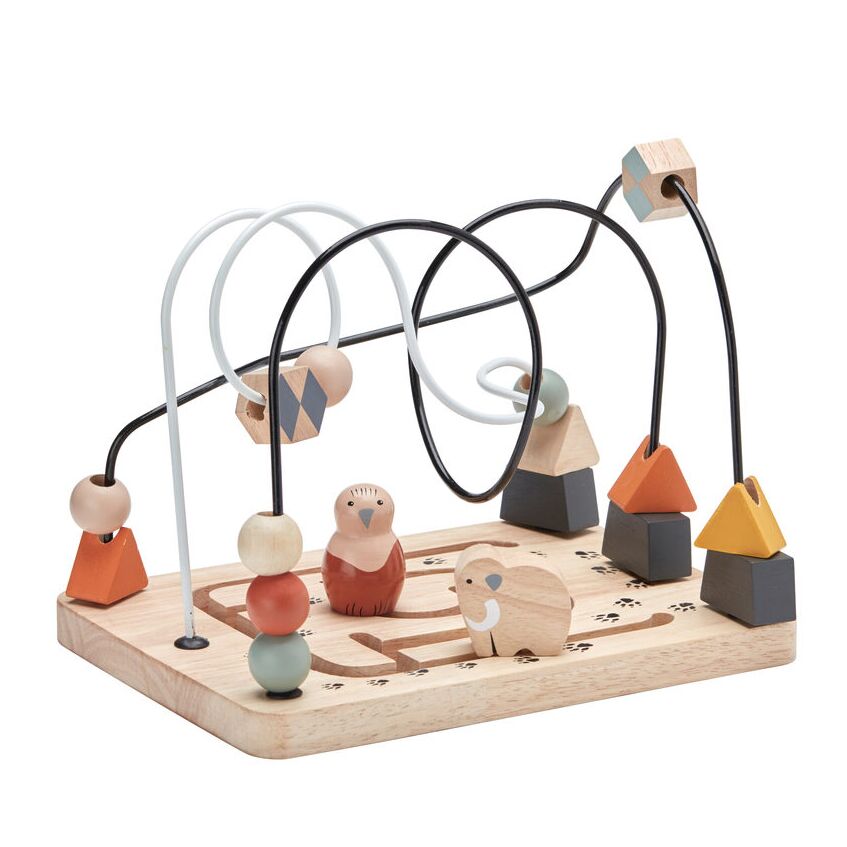 Kids Concept Motorikschleife Neo, Naturholz / bunt