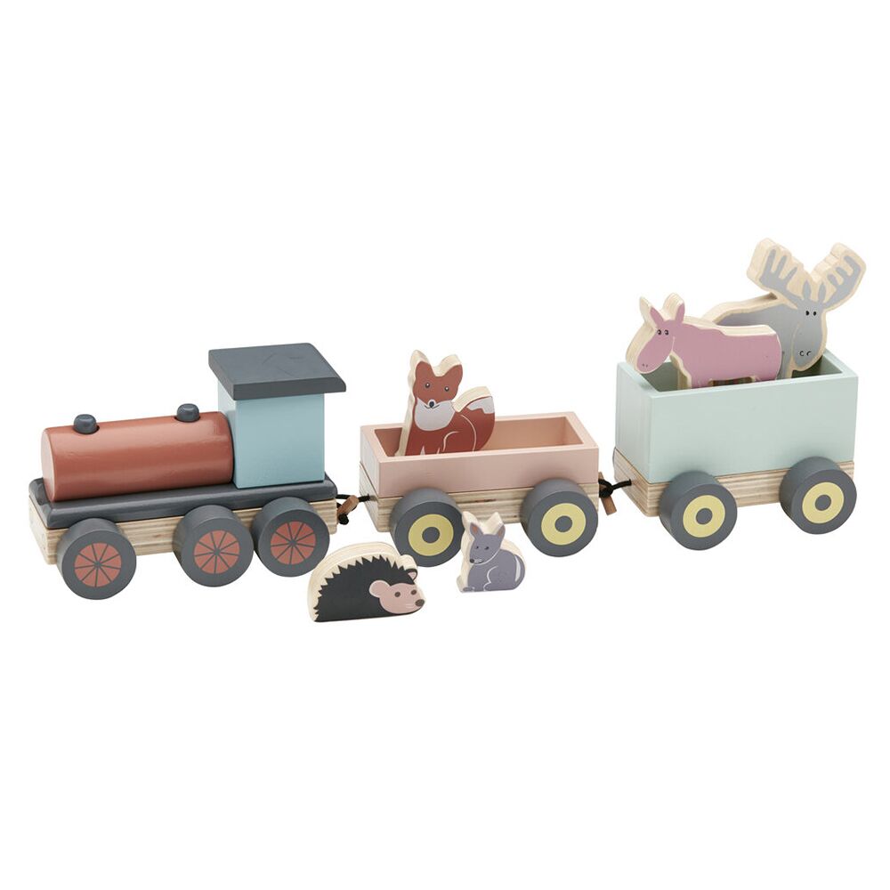 Kids Concept Zug Edvin mit Waldtieren