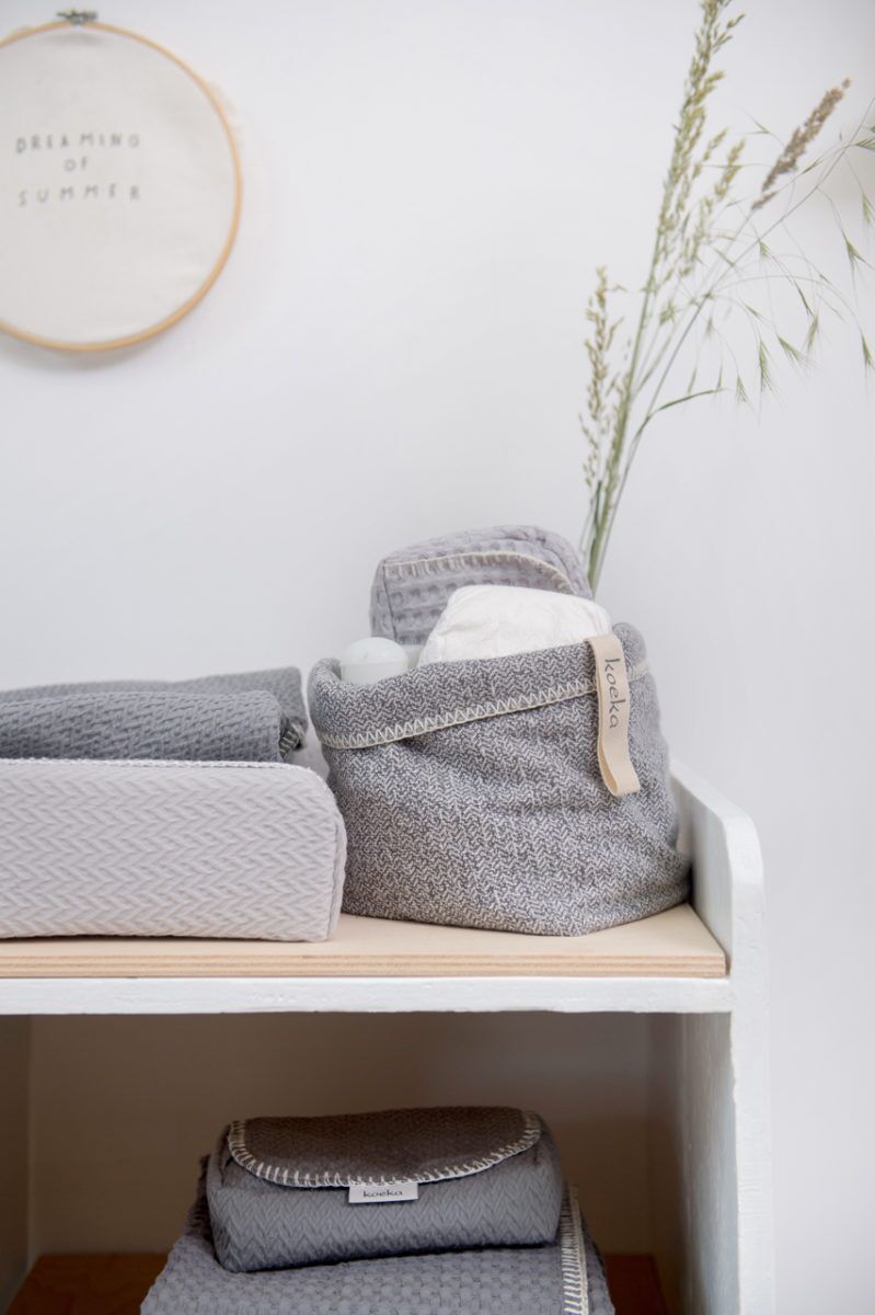 koeka Aufbewahrungskorb Vigo sparkle grey auf Wickelkommode