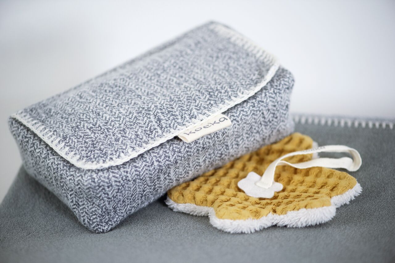 koeka Bezug für Feuchttücher Vigo sparkle grey Nahaufnahme