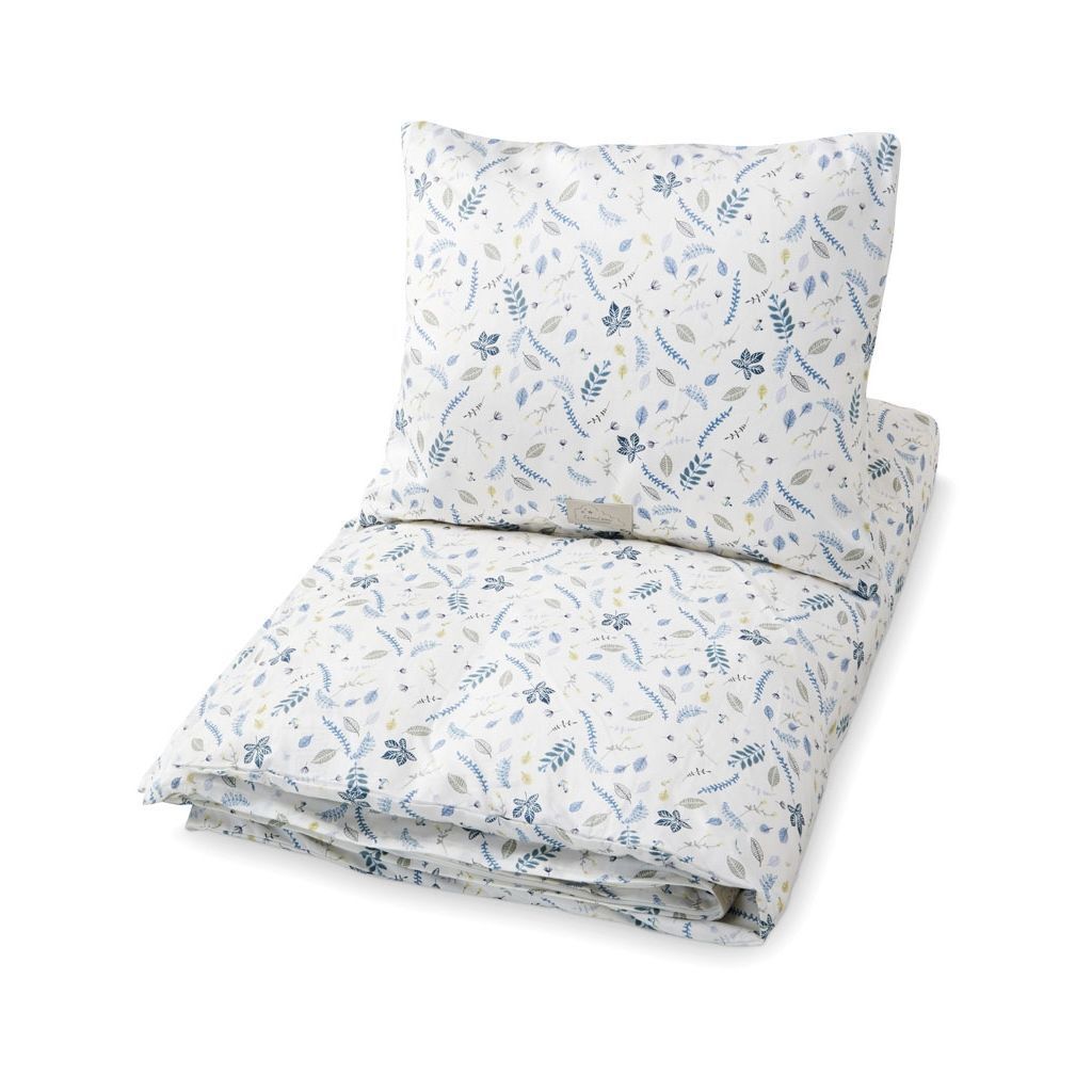 Cam Cam Baby Bettwäsche „Pressed Leaves Blue“ – 70x100cm