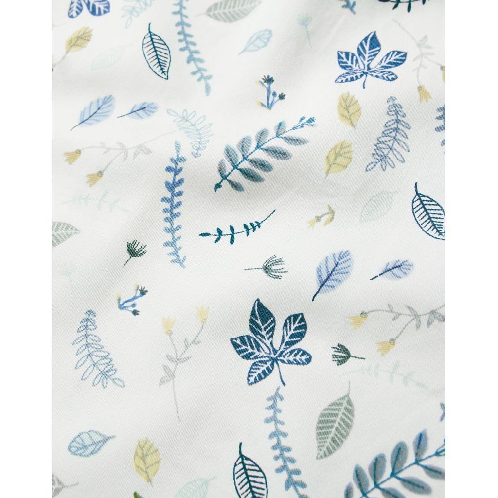 Cam Cam Baby Bettwäsche „Pressed Leaves Blue“ Muster