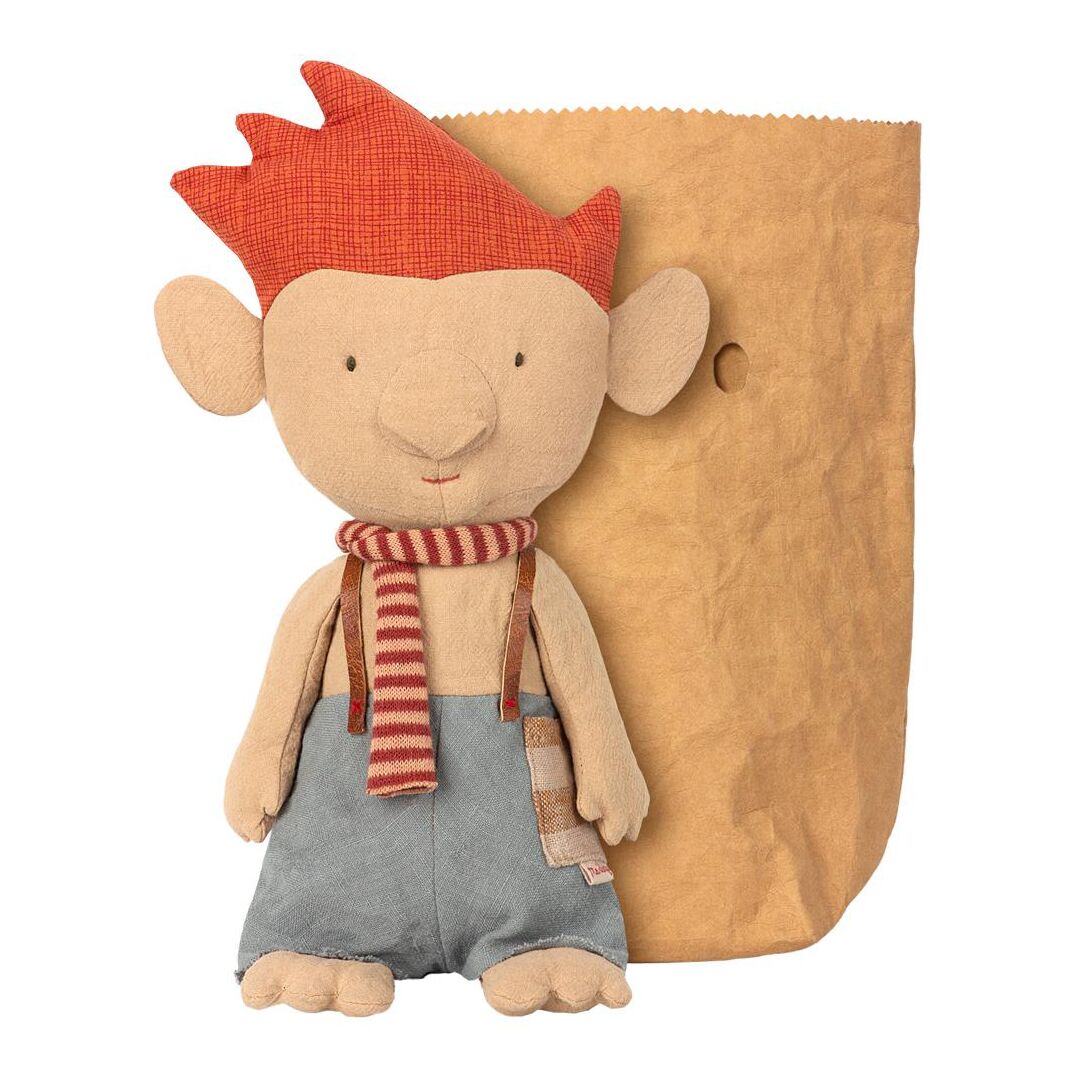 Maileg Troll mit rotem Schaal, 31cm