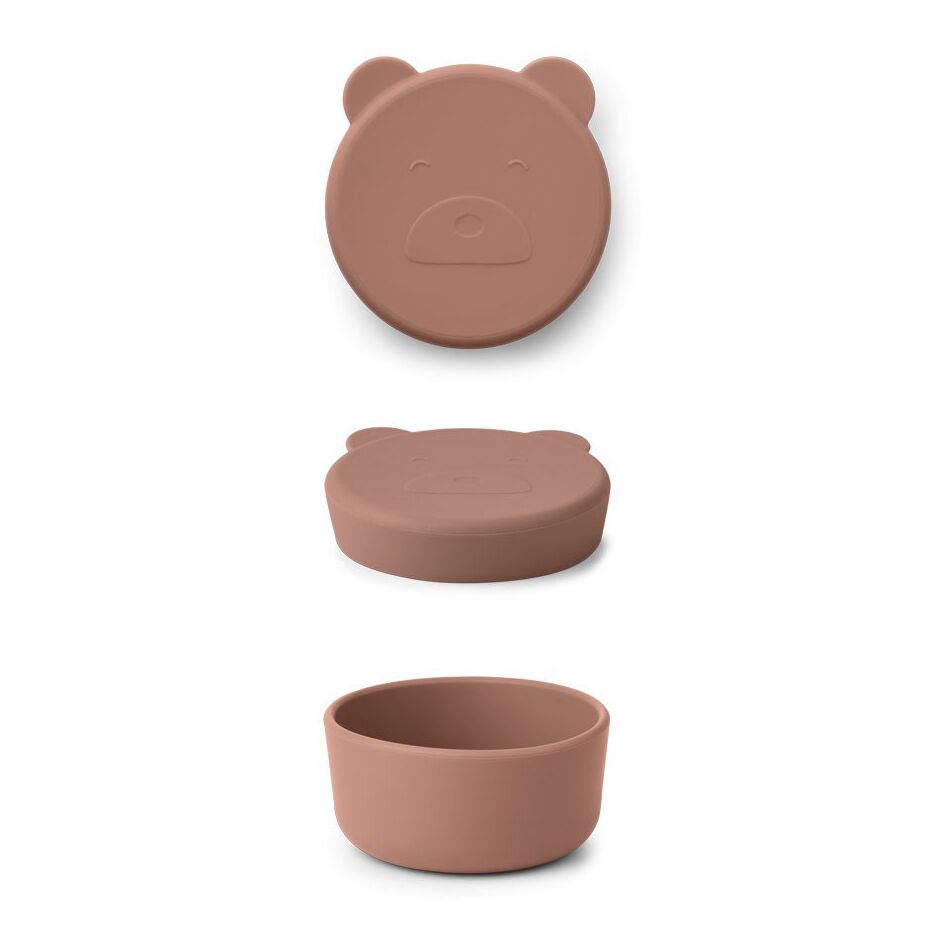 Liewood Carrie Snackbox Mr Bear „dark rose“, klein