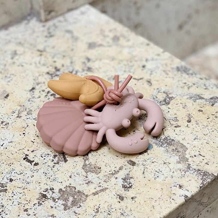 Liewood Tonk Beißringe 3er-Set „Rose multi mix“ aus Silikon