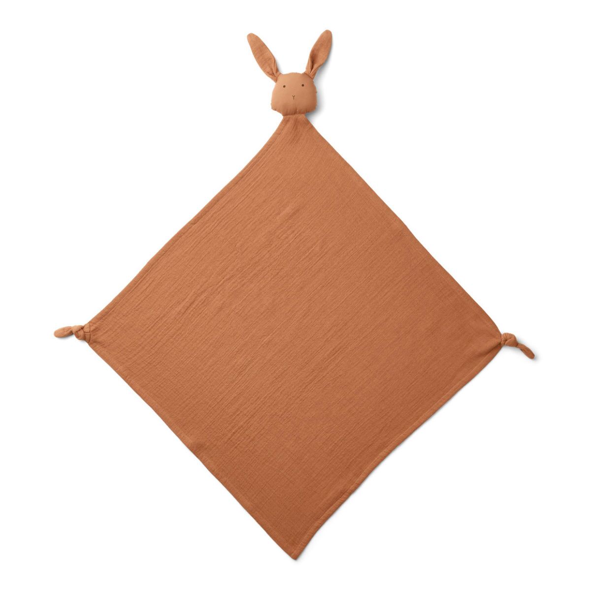 Liewood Robbie Musselin Kuscheltuch „Rabbit terracotta“, 60x60cm