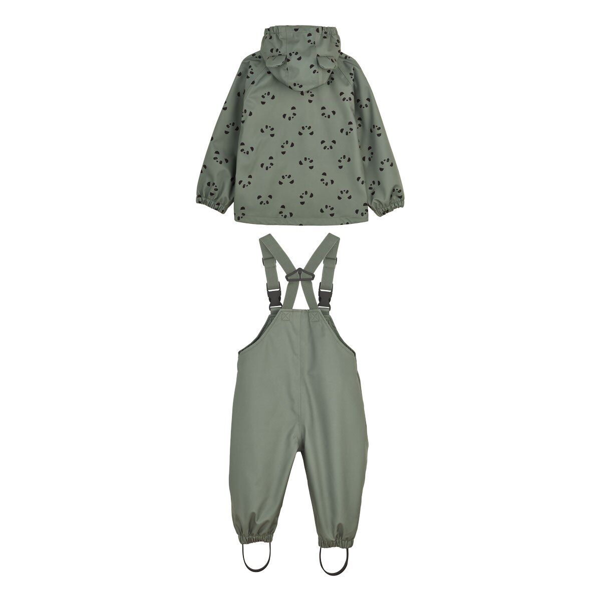 Liewood Dakota Regenbekleidung „Panda faune green“ hinten