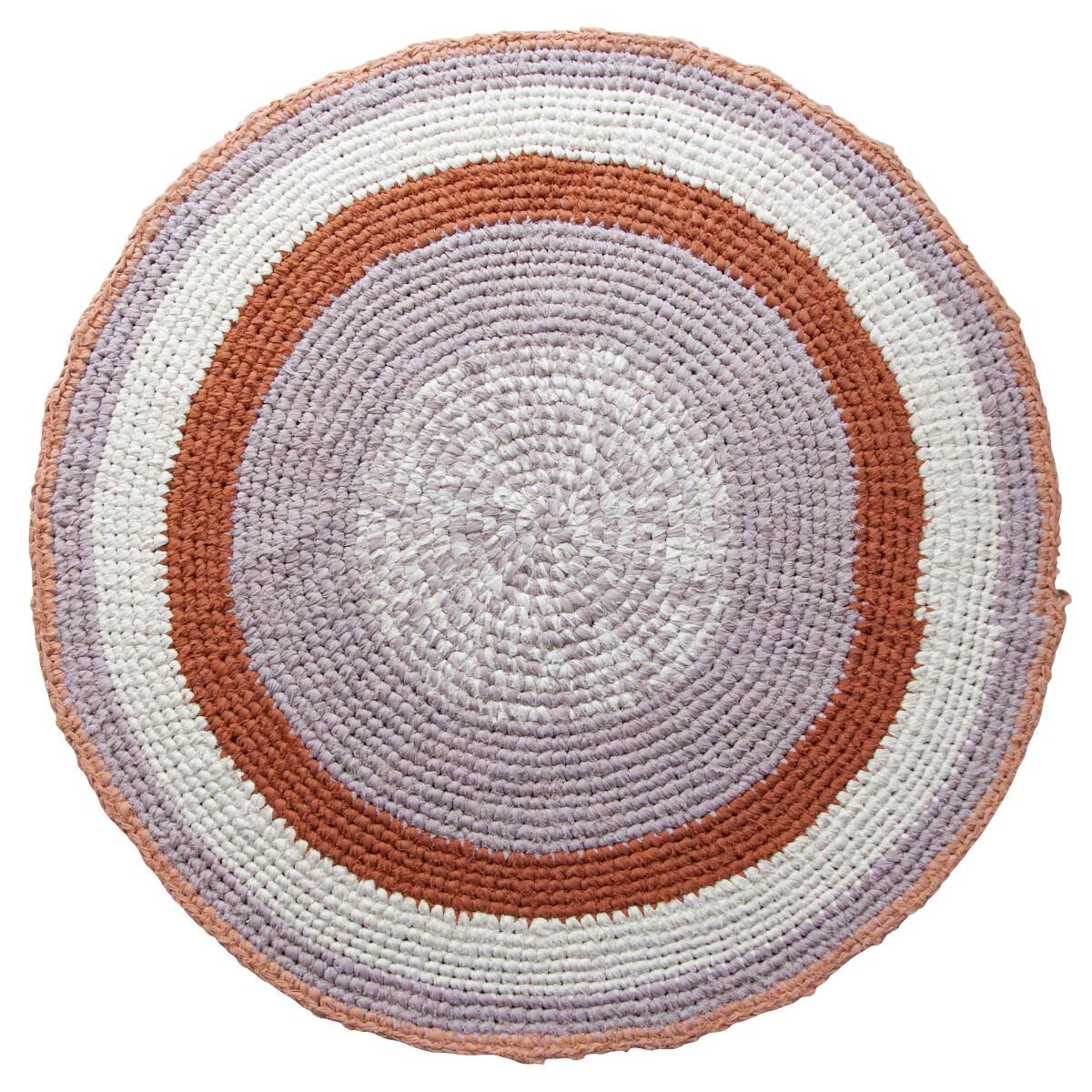 DELISTED Sebra Häkelteppich „Morning Cloud Pink“, ø120cm
