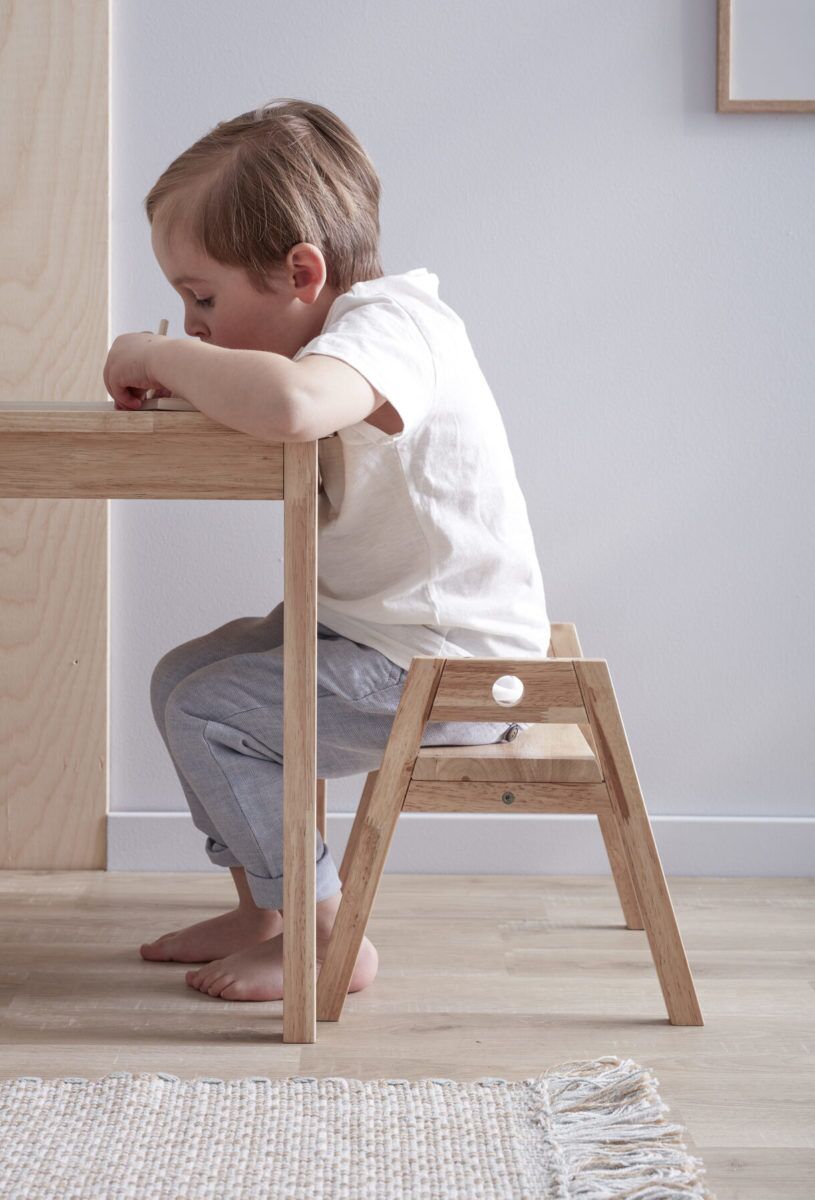 Kids Concept Hocker Saga, höhenverstellbar, Sitzhöhe 21-30cm – Bild 3