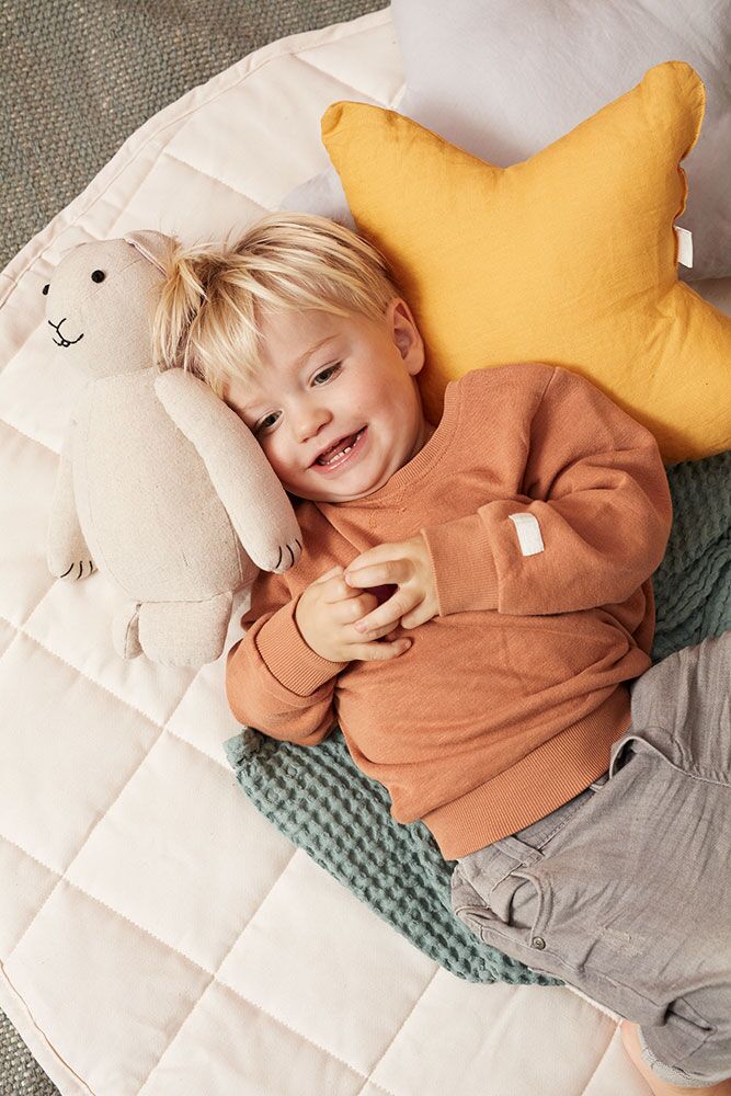 Kids Concept Spielteppich rund, beige, als Decke