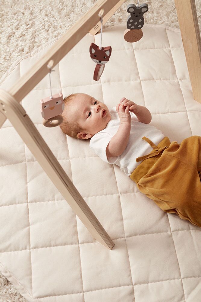 Kids Concept Spielteppich rund, beige, als Spieldecke
