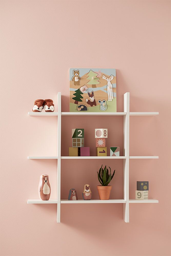 DELISTED Kids Concept Wandregal 3 Ebenen 70x70 cm weiß – Bild 3