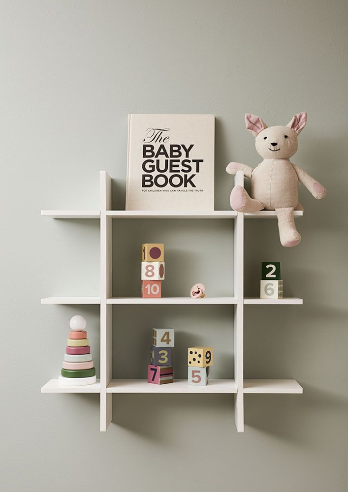 DELISTED Kids Concept Wandregal 3 Ebenen 70x70 cm weiß – Bild 5