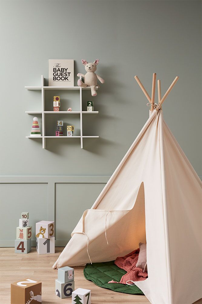 DELISTED Kids Concept Wandregal 3 Ebenen 70x70 cm weiß – Bild 2
