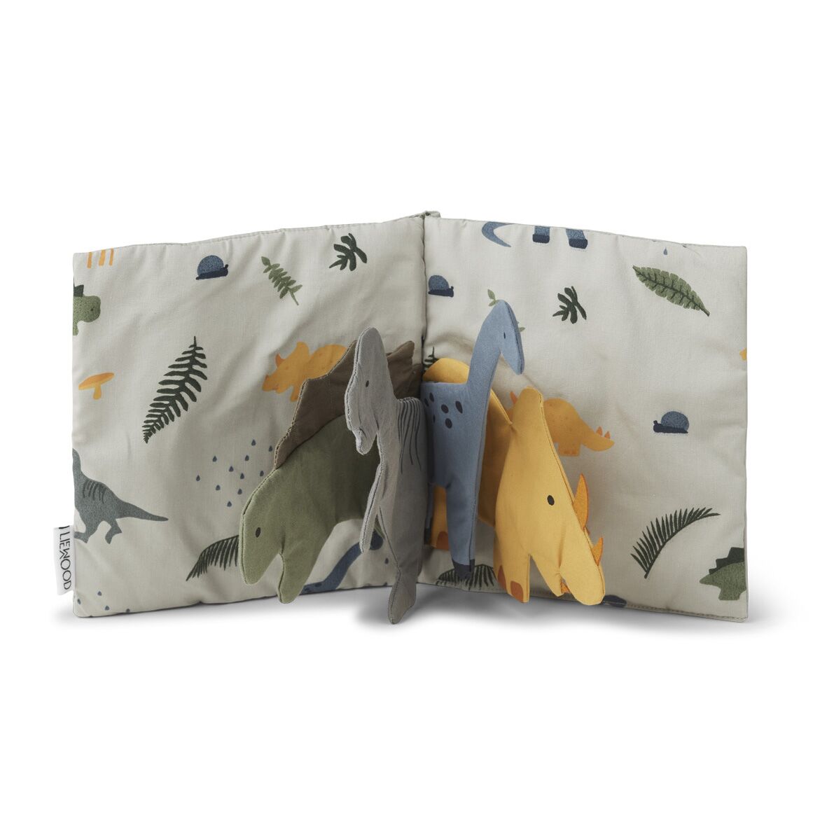 Liewood Dennis Stoffbuch Dino „Dove blue mix“ 02
