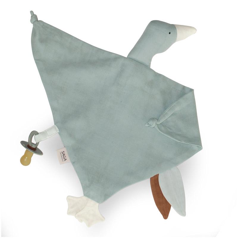 Saga Copenhagen Kuscheltuch Bliki „Dusty Green“ Bio : Oeko-Tex, 44x46cm