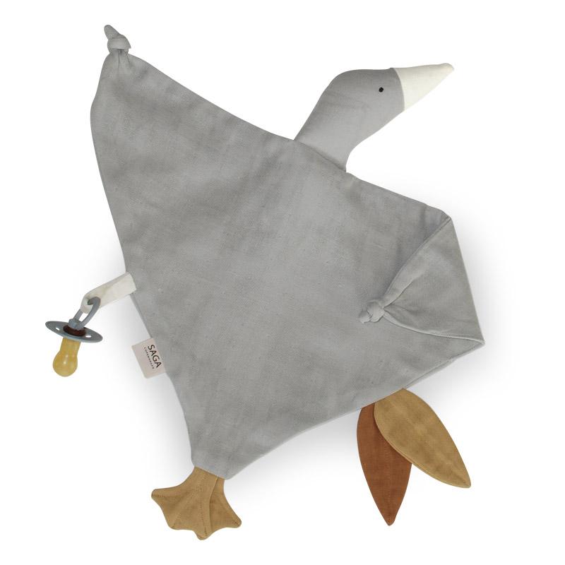 Saga Copenhagen Kuscheltuch Bliki „Silver Grey“ Bio : Oeko-Tex, 44x46cm