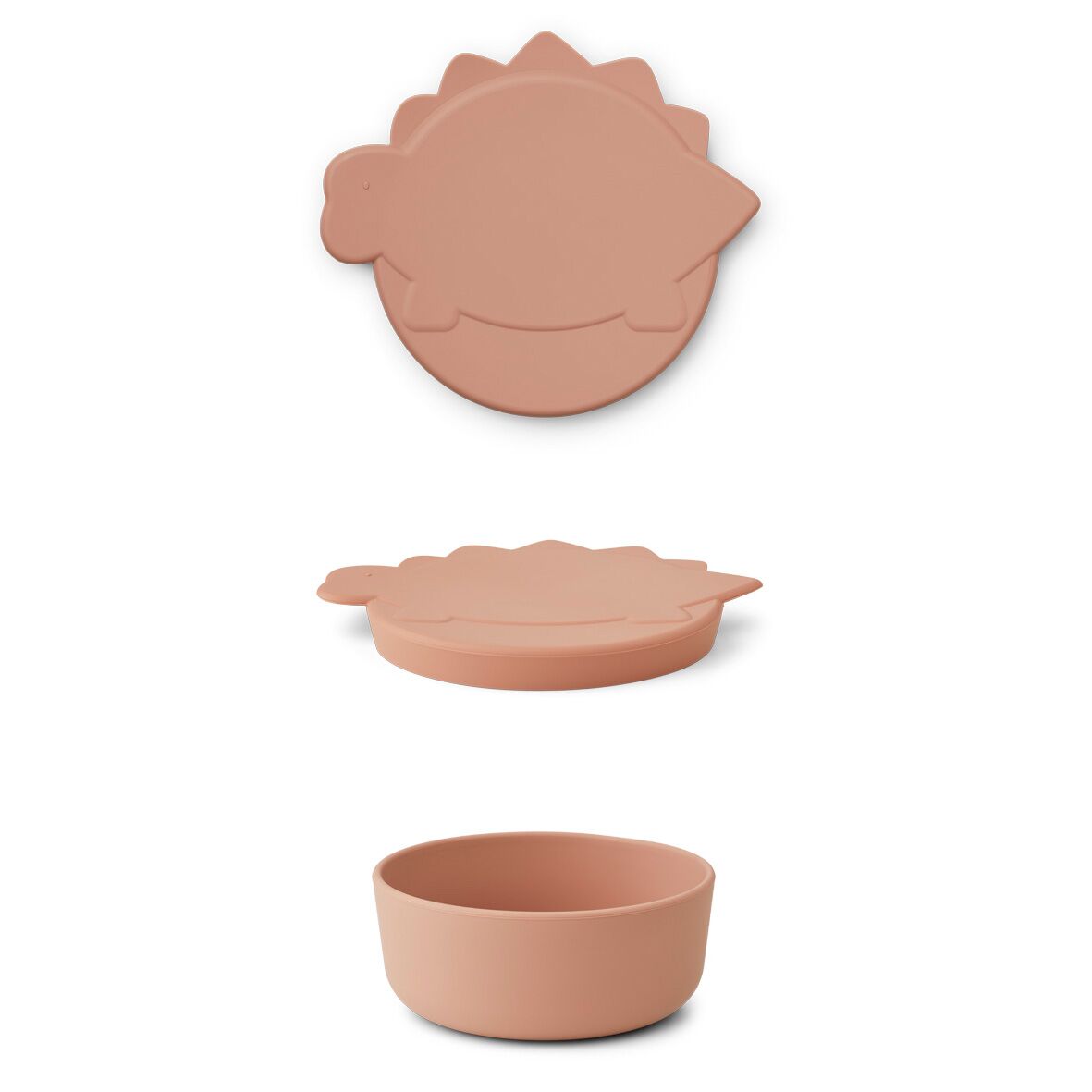 Liewood Charlot Snackbox Dino „dark rose“, groß