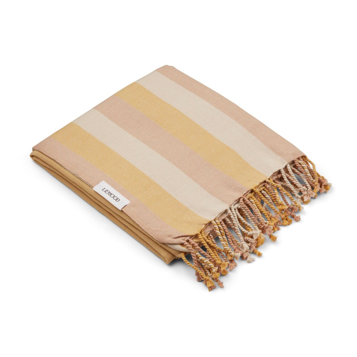 Liewood Mona Hammam-Strandtuch „Peach : sandy : yellow mellow“, 100x160cm 01