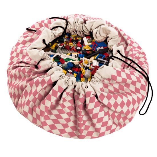Play&Go Spielzeugsack Raute Pink (ø140cm)