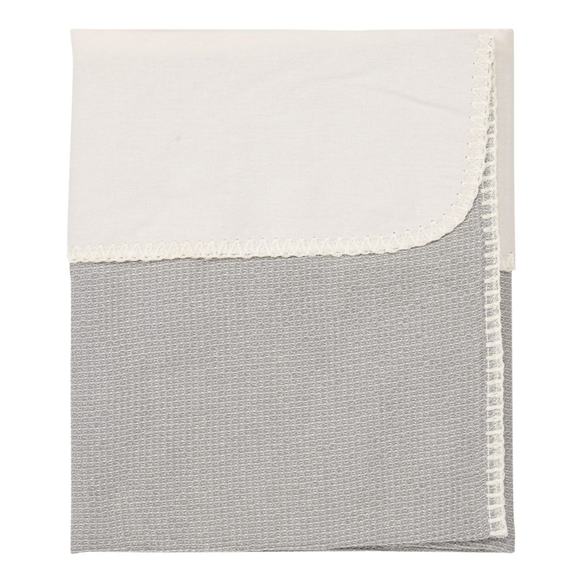 koeka Babydecke Cairo, Flanell, steel grey, 75x100cm 02