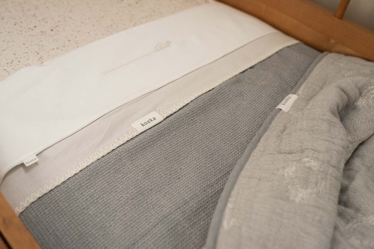 koeka Babydecke Cairo, Flanell, steel grey, 75x100cm 03