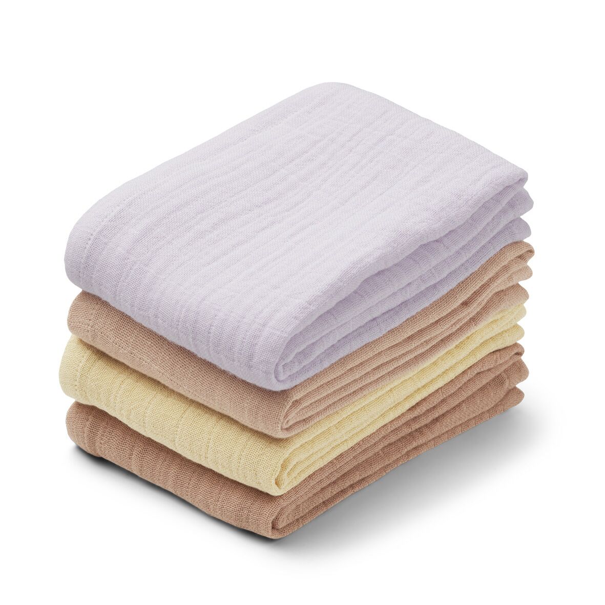 Liewood Leon Mulltuch-Set „Light lavender multi mix“, 4er-Pack, 60x60cm