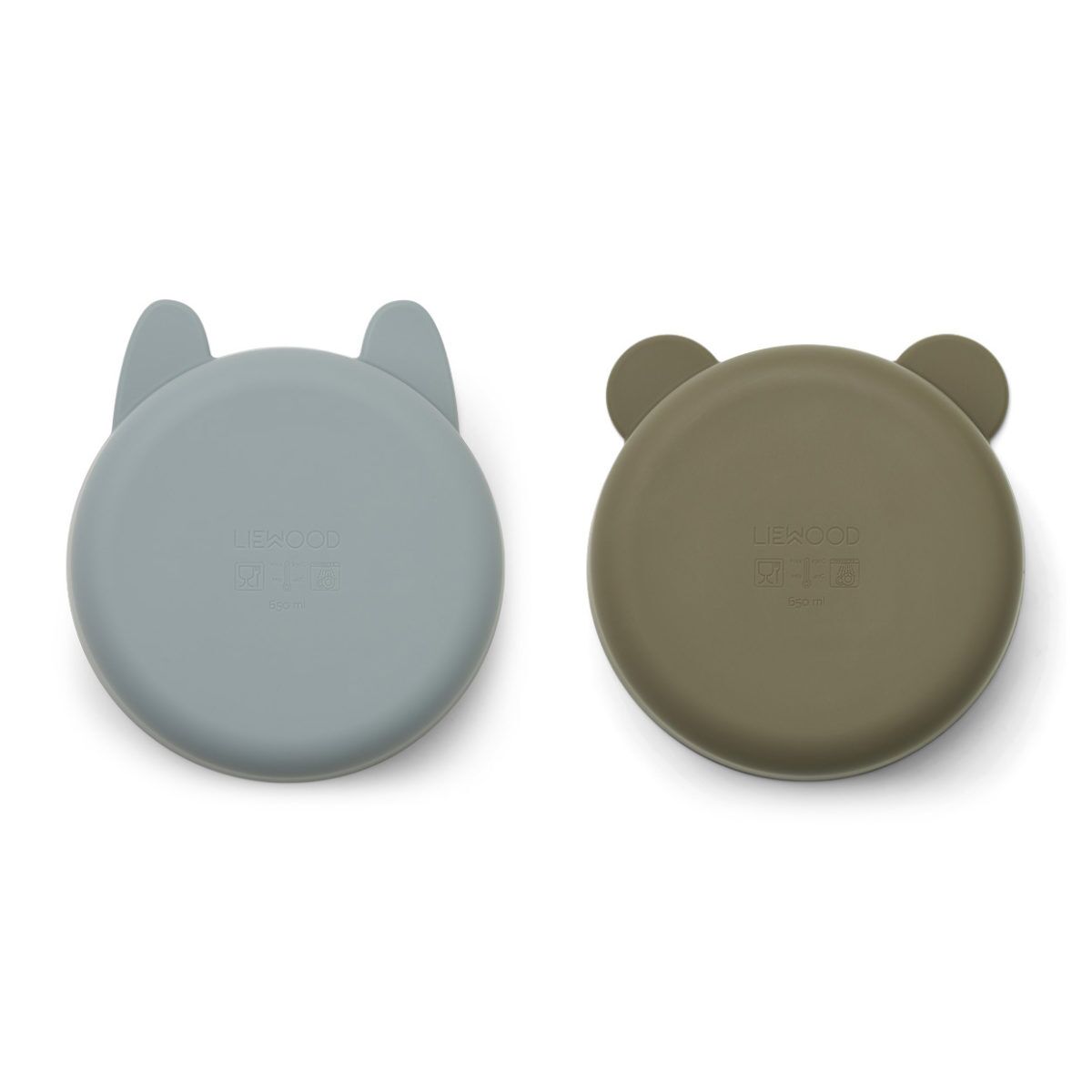 Liewood Vanessa Snackschale „Blue fog : khaki mix“, Silikon, 2er-Set, ø15cm 03