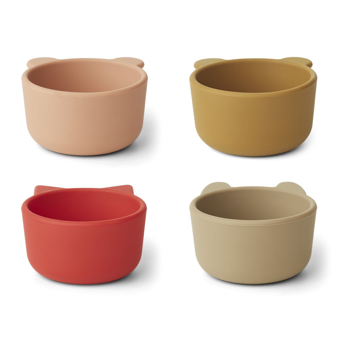 Liewood Malene Snackschale „Apple red : tuscany rose multi mix“, Silikon, 4er-Set, ø8cm 02