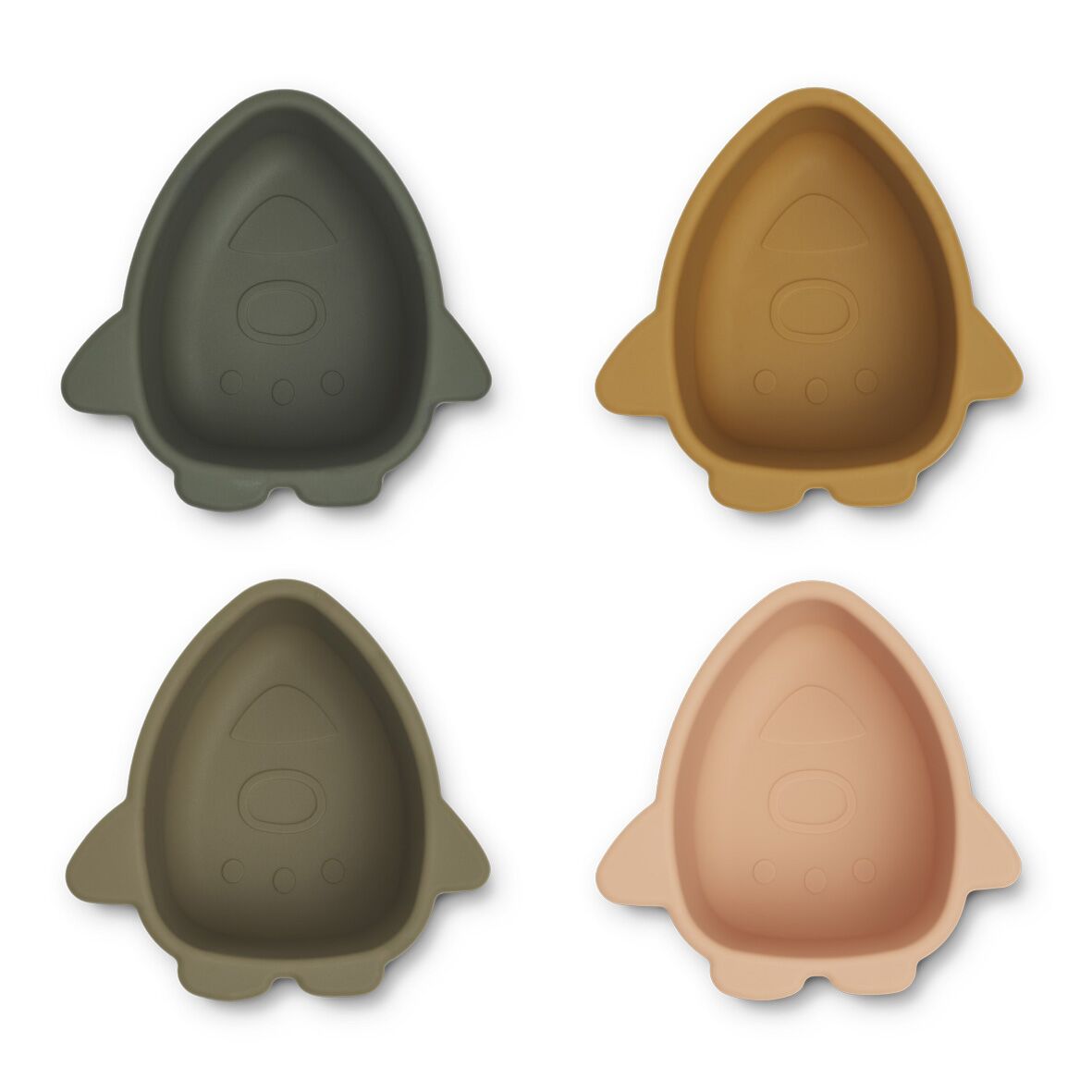 Liewood Malene Snackschale „Space multi mix“, Silikon, 4er-Set, ø8cm 01