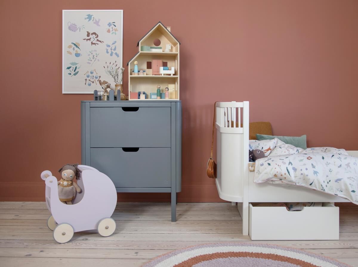 Sebra Wickelkommode mit Schubladen, classic grey, grau Mood