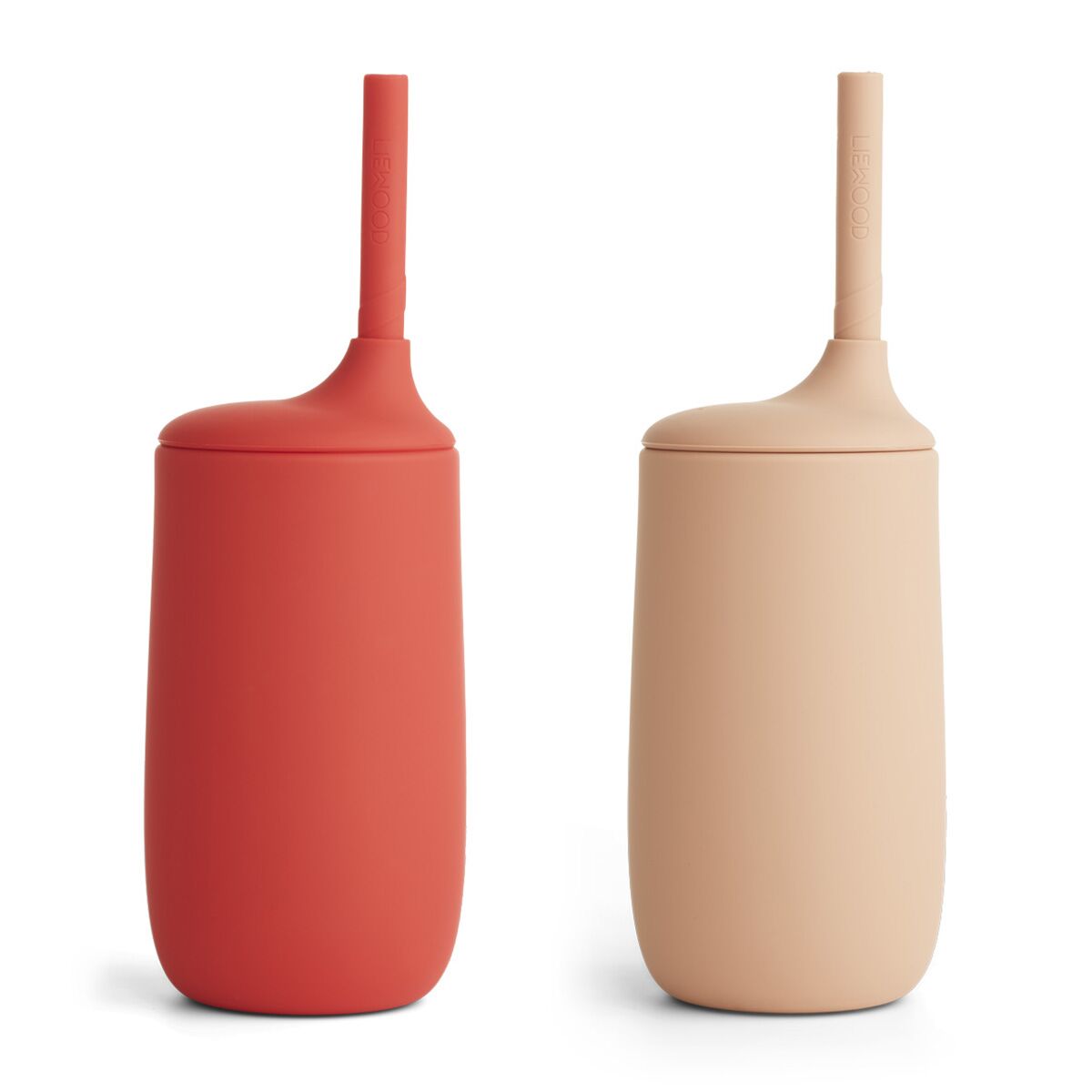 Liewood Dylan Trinkbecher „Apple red / tuscany rose mix“, Silikon, 2er-Set