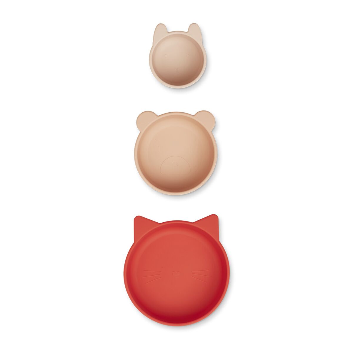 DELISTED Liewood Eddie Snackschalen „Apple red / rose multi mix“, Silikon, 3er-Set – Bild 3