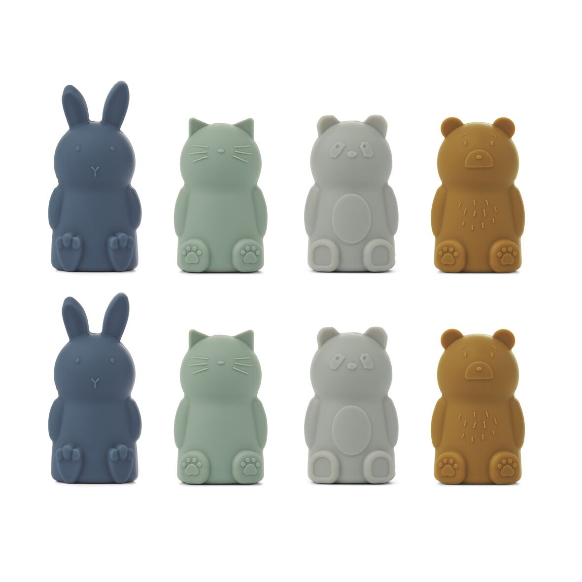 Liewood Jim Fingerpuppen „Blue multi mix“, Silikon, 8er-Set