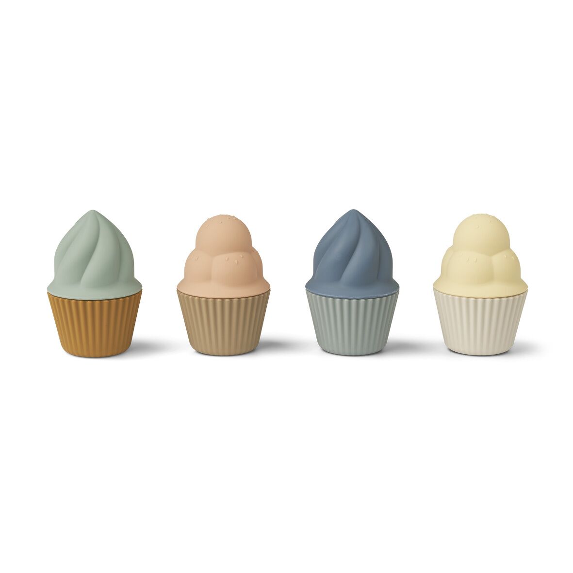Liewood Kate Spielzeug Cupcake-Set „Blue multi mix“, Silikon, 8-teilig