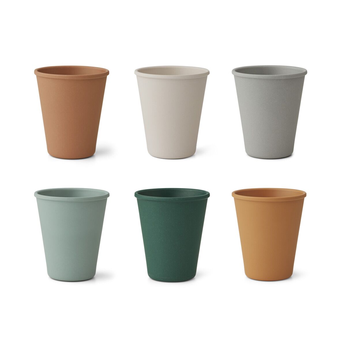 DELISTED Liewood Carter Kinderbecher „Mustard multi mix“, aus PLA, 6er-Set