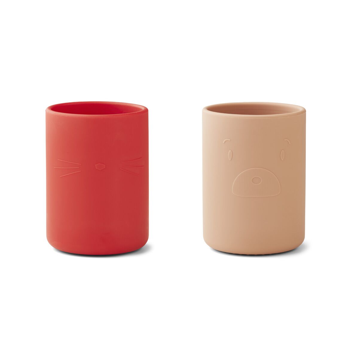Liewood Ethan Becher „Apple red : tuscany rose mix“ aus Silikon 01