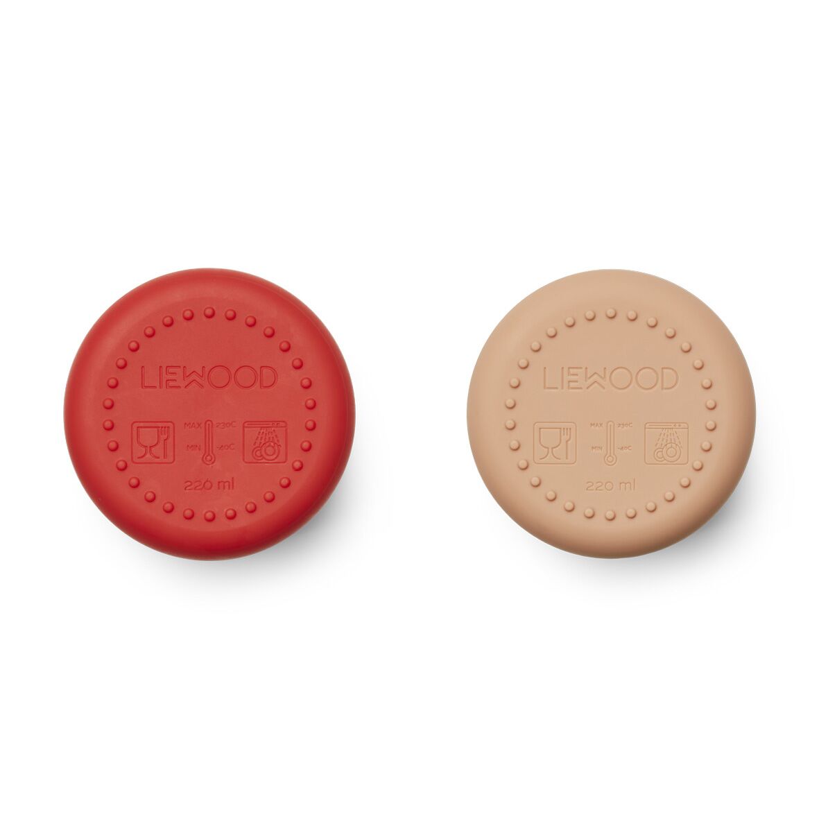 Liewood Ethan Becher „Apple red : tuscany rose mix“ aus Silikon 02