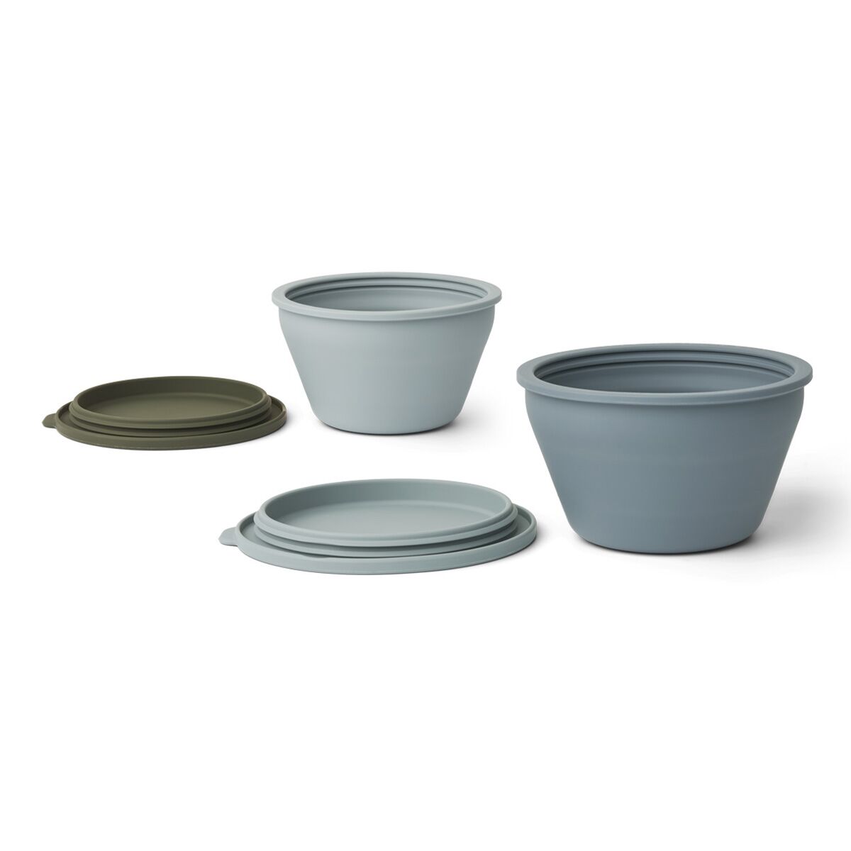 Liewood Dale faltbares Schalenset „Blue multi mix“, Silikon, 2er-Set