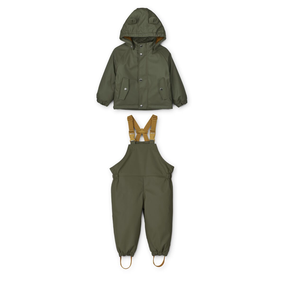 Liewood Dan gefüttertes Regenbekleidungs-Set „Hunter green“