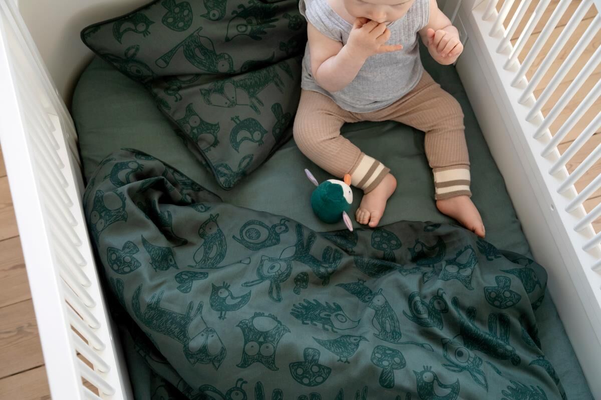 DELISTED Sebra Baby-Bettwäsche Forest „bottle green“, 100x70cm / 45x40cm – Bild 3